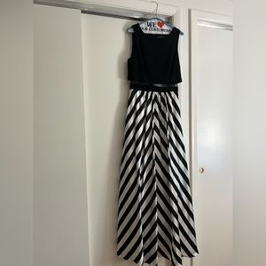 Betsy&Adam Black and White formal dress